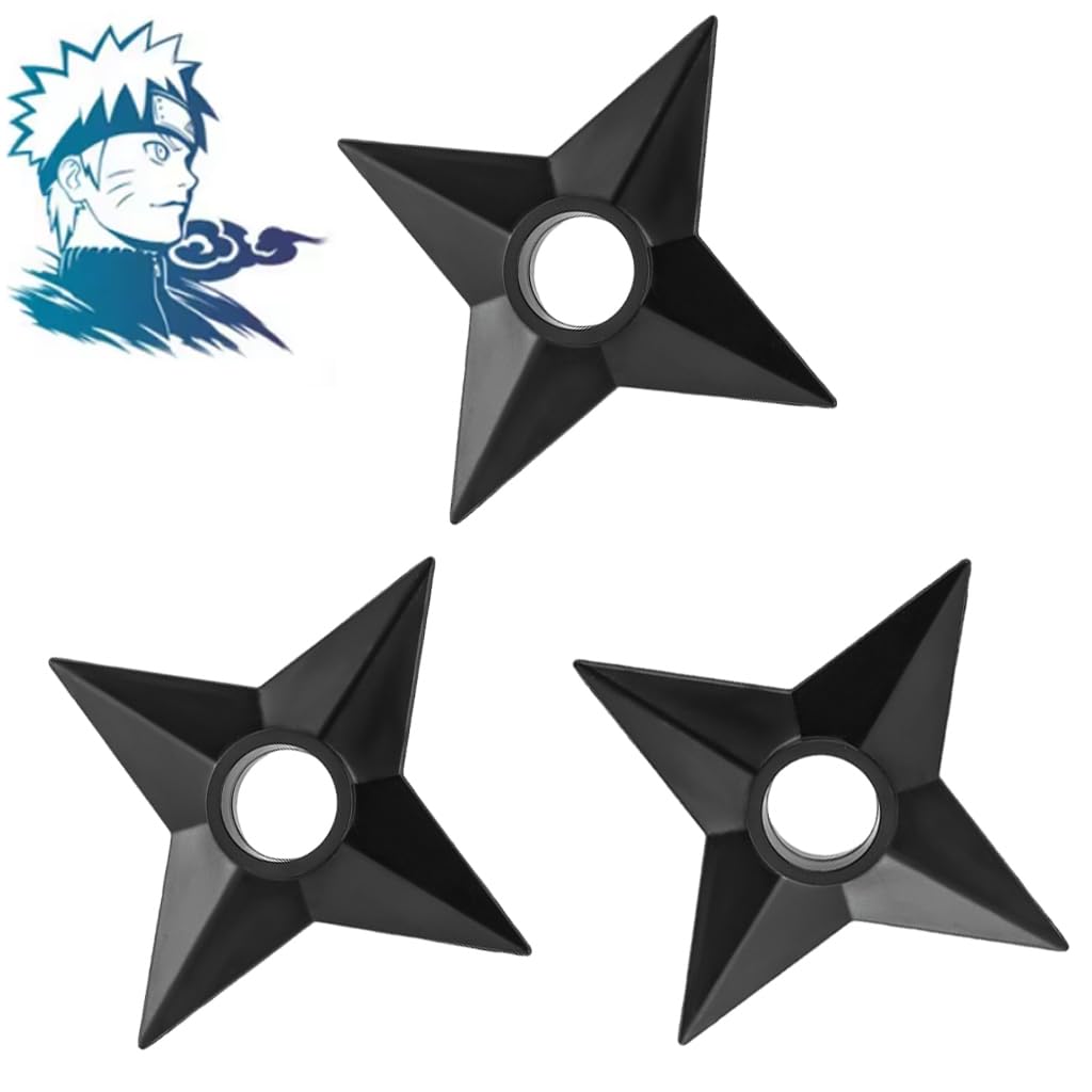 PATPAT 3Pcs Toys Shuriken Ninja 3.5 Inches ABS Cosplay Kunai Safe Plastic Shuriken Samurai Shuriken Anime Martial Art Cosplay Anime Toy Anime Accessories Anime Merchandise PATPAT 3Pcs Toys Shuriken Ninja 3.5 Inches ABS Cosplay Kunai Safe Plastic Shuriken Samurai Shuriken Anime Martial Art Cosplay Anime Toy Anime Accessories Anime Merchandise